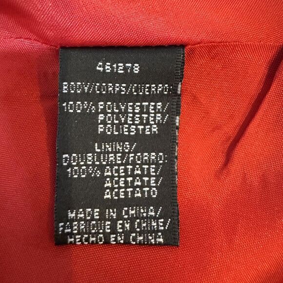 Jill Jill Stuart Dress Womens 6 Red Halter Gown Open Back V Neck Formal 4S1278 - Picture 9 of 9